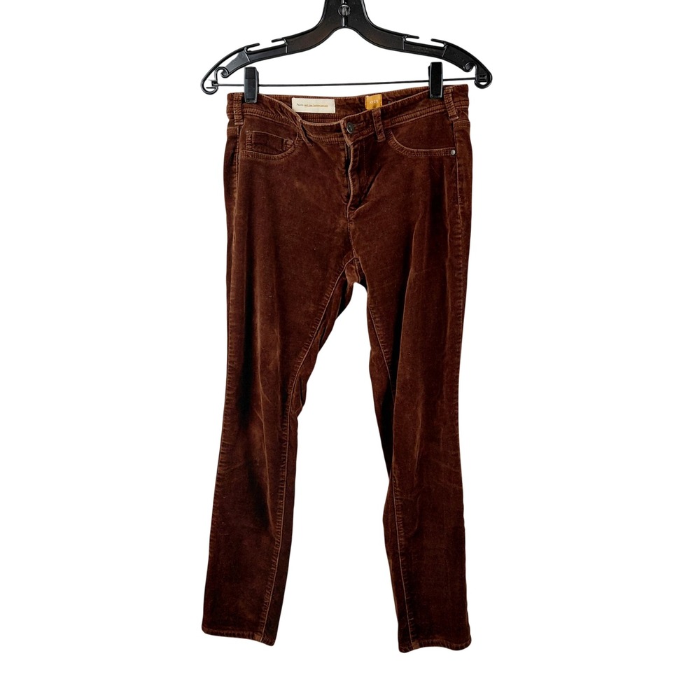 Pilcro and the Letterpress Serif Corduroy Pants Brown Slim Size 29 Women‎